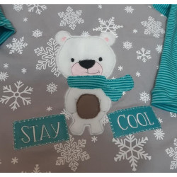 Stickdatei - Winterfreunde Doodle Appli Bär